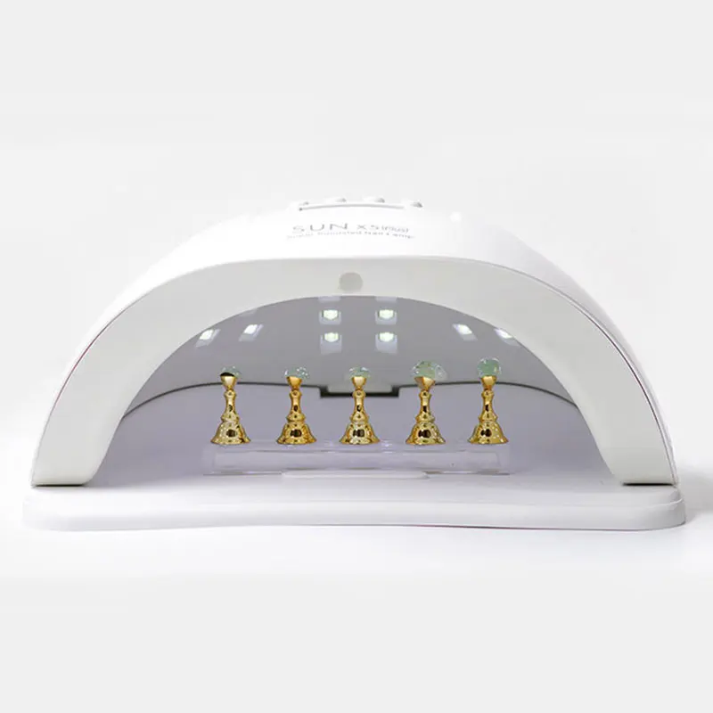 Soporte magnético para exhibición de uñas, accesorios de manicura, estante de cristal acrílico, puntas para esmalte de Gel