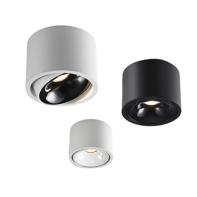 

Surface mounted downlight Led spotlights dimmable Adjustable Angle COB Spot led ceiling lights Family Art Museum living room