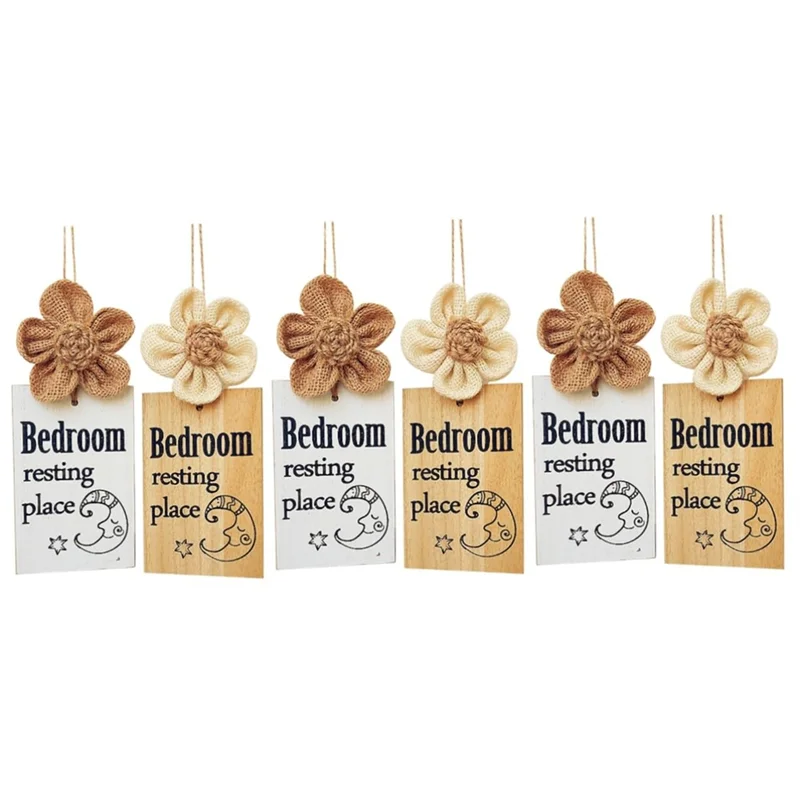 

A19F-6PCS дверная тарелка для детской двери, настенные украшения, детский знак для сна, деревянная дверная тарелка для спальни, украшения для дома