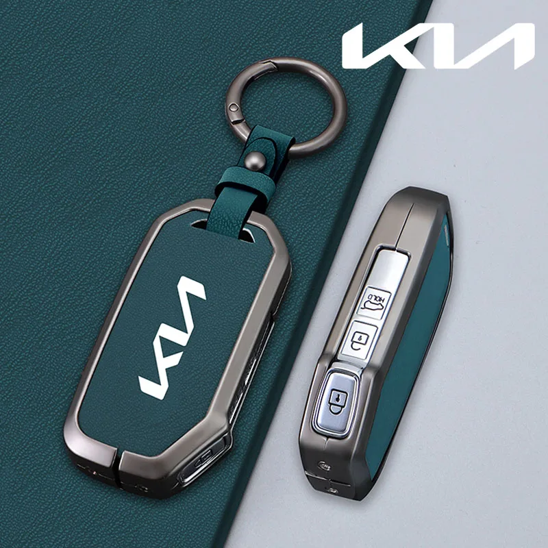 Zinc Alloy Leather Car Key Case Cover Shell for Kia Sportage 2023 For Kia Ray Sorento Soul Telluride Cerato 2020 K5 K8 2022