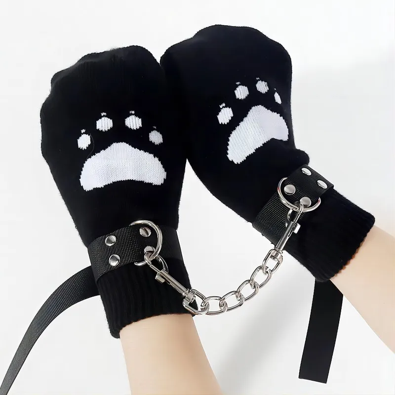 Bear Paw Gloves Women Erotic Handcuffs Ankle Cuffs Whip BDSM Bondage Restraints Slave Sex Toys For Couple Women Adult Games