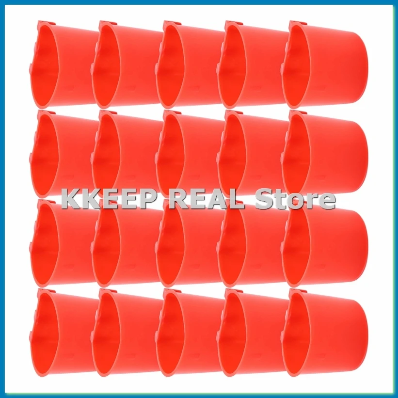 

20Pcs Chickens Feeders for Cage,Hanging Chicken Water Feeder Cup, Plastic Birds Feeders Seed Bowl,-A33R