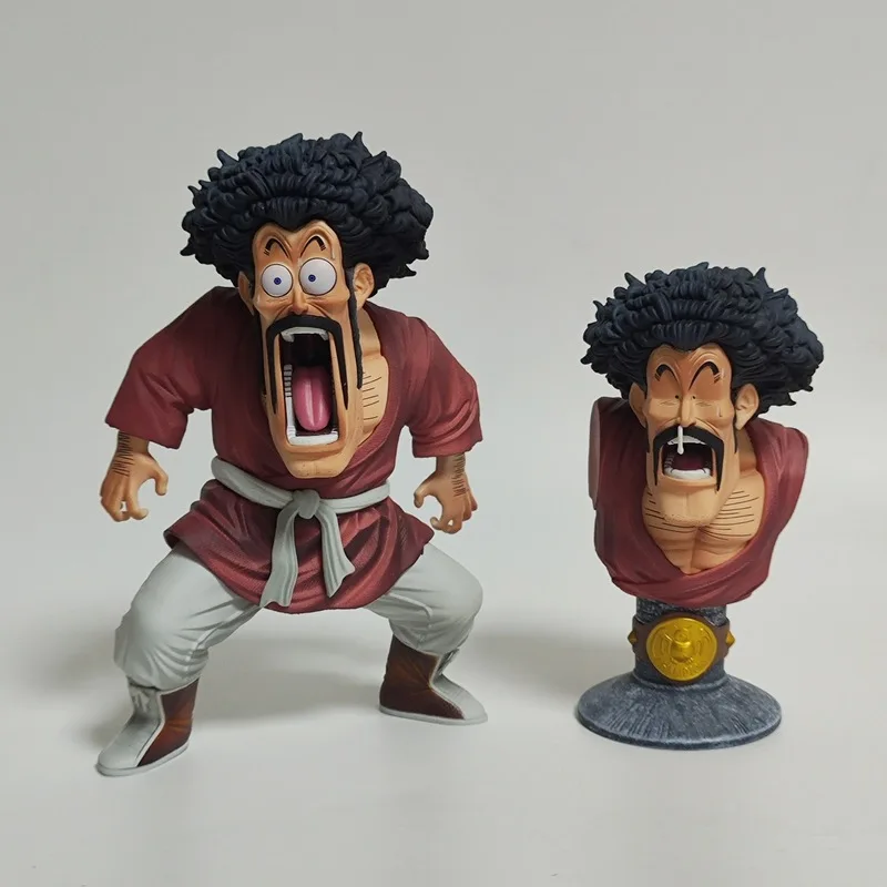 Cartoon Dragon Ball Z Mr. Satan Hercule Replaceable Head 18cm Anime Figures Statue Model Collection Ornaments Children Toys Gift