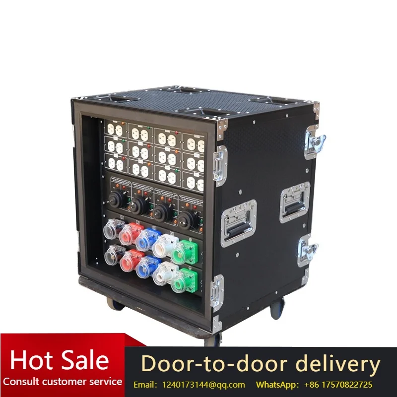 Equipo de Distribución de Energía W-23 12 Vías 20A, Enchufe Edison, Caja de Distribución de Energía de 4 Vías con Salida de 19 Pines, Distribuidor de Energía