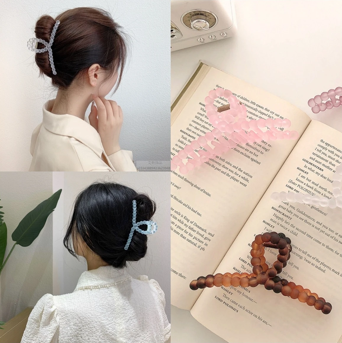 

Candy Color Geometric Plastic Hair Claw Lady Sweet Long Hair Ponytal Holder Toothed Grab Clips Hairpins Fashion Hair Accessories