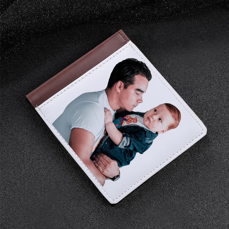 Custom New Man Wallet Custom Short Single-sided Printing Multiple Card Wallet Personalized Color Photos Wallet Christmas Gift