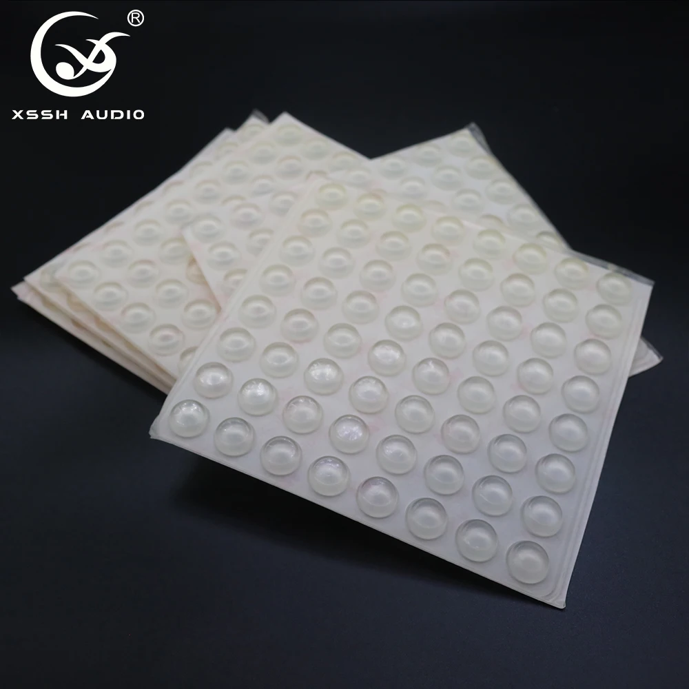 HIFI 11*5mm Rubber Foot Furniture Socket Outlet Sound Anti-skid Self-adhesive Absorption Shock Silicone Grain Nail Gasket Feet