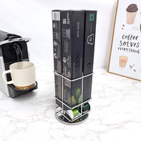 Rotating Nespresso Coffee Capsule Box Holder Coffee Pod Capsules Stand 40pcs Nespresso Capsule Storage Rack Coffee Organizer