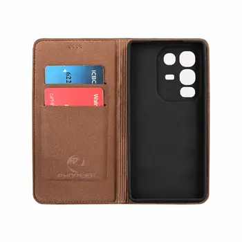 Luxusní flipové pouzdro z pravé hovězí kůže s texturou Napa pro Infinix Note50, Note 50 Pro Plus 50S 50X a magnetickým krytem. 10 nejlepší prodej Příslušenství k telefonům Infinix - №10