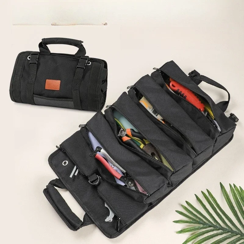 Large Capacity Multi-Functional Tool Tote Bag Thickened Wear-Resistant Design for Electricians Construction Sites Hardware Tools