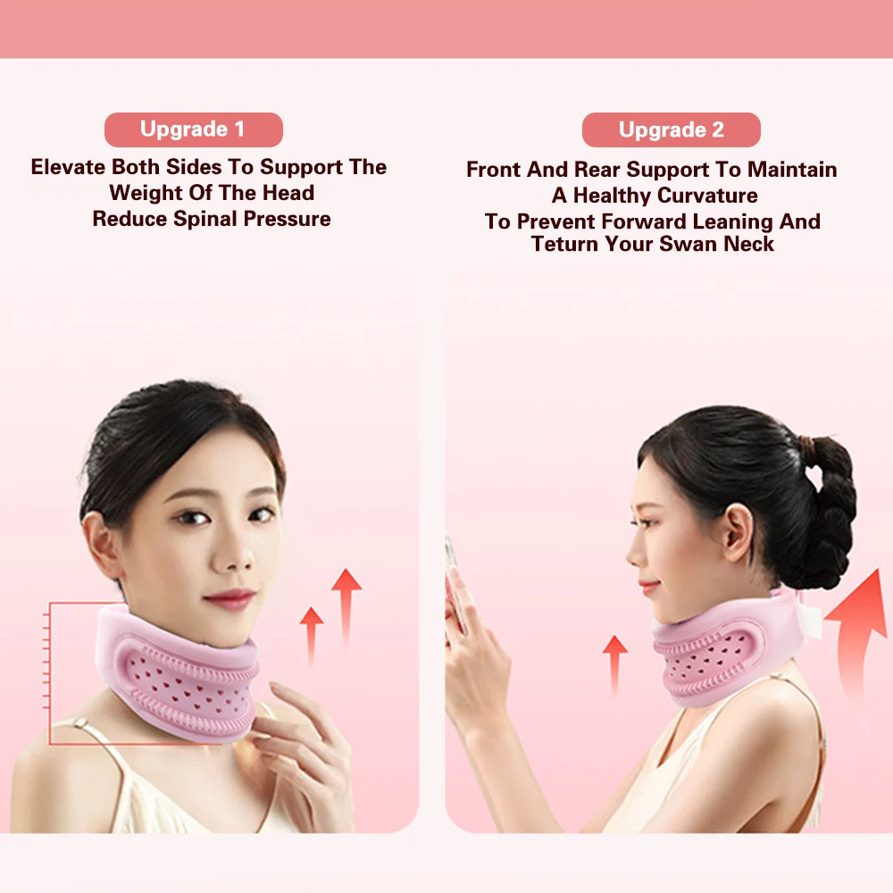 Neck Brace Adjustable Neck Stretcher Orthopedic Collar Cervical Posture Corrector Relieve Pain Pressure Neck Support Tractor