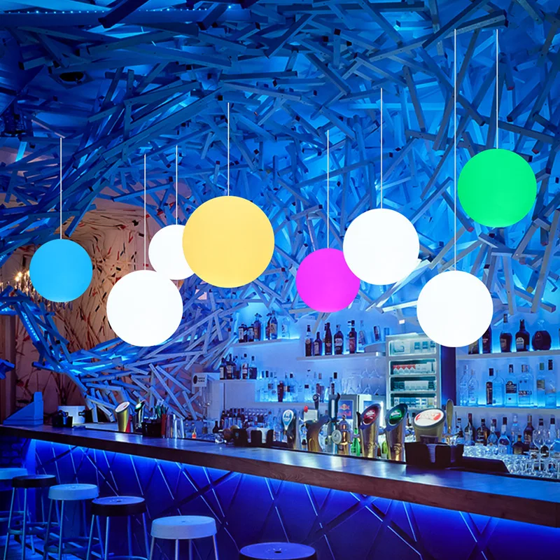 REAQ Electric Connection LED Ball Lights For Garden Decoration D20cm Luminous Ball With Color Changes At Remote Control Riq-BC20