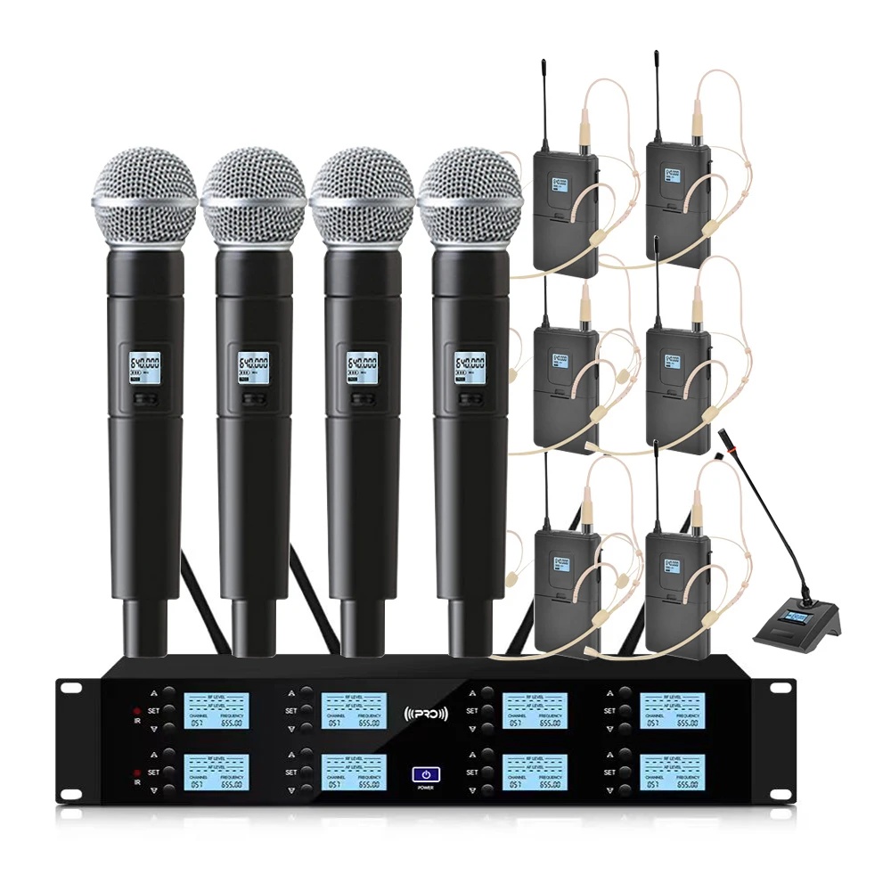 Микрофон De Auricular Portátil Sem Fios Profissional De 1 a 10 Para Performance Em Palco, караоке, некоторыеja, Микрофон Externo