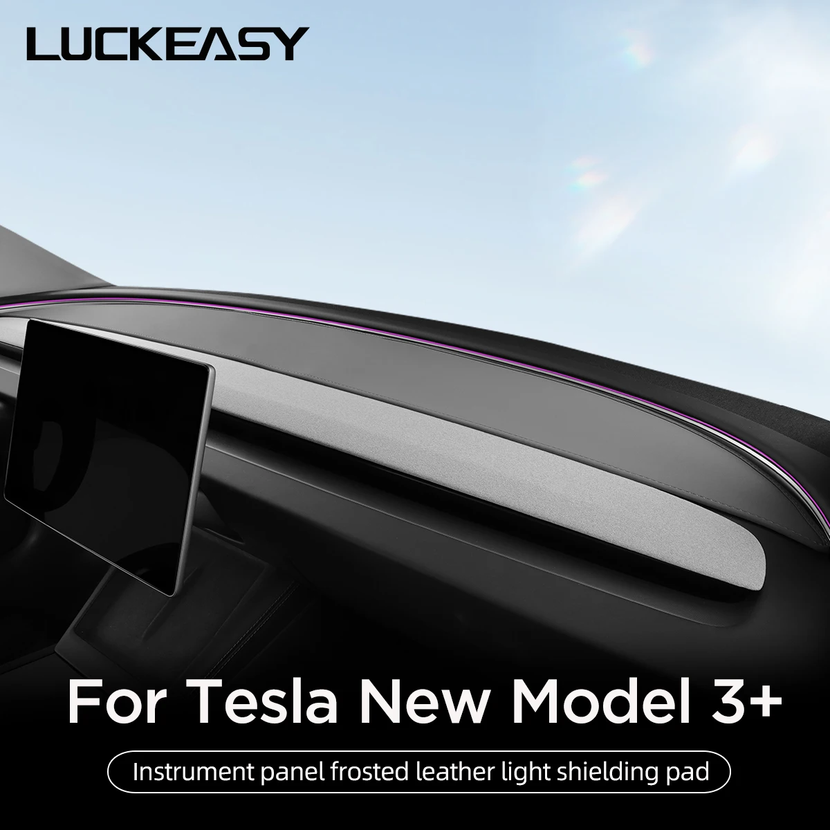 

For Tesla Model3 Highland Car Dashboard Mat Car Accessories Anti-Slip Instrument Panel Protector Mat Anti-UV Dash Cover Pad 2024