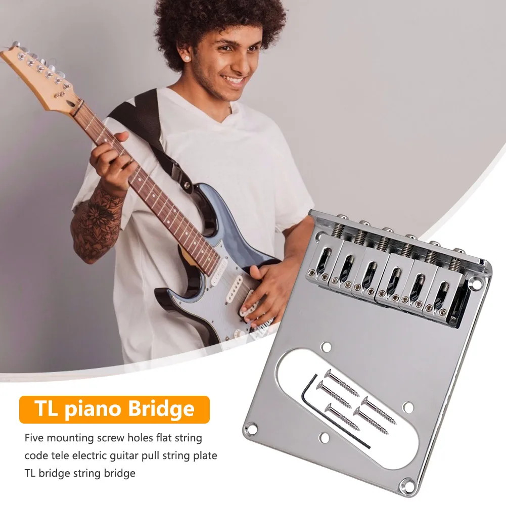 1 Set 6 Saddle Guitar Bridge for Telecaster Tele TL Electric Guitar Replacement Adjustable Parts Musical Instruments Parts view 3