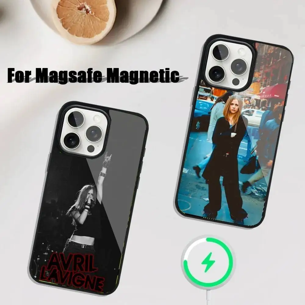 

A-Avril Singer L-Lavignes Phone Case For iPhone 16,15,14,13,12,11,Plus,Pro,Max Mini Magsafe Magnetic Wireless Charging