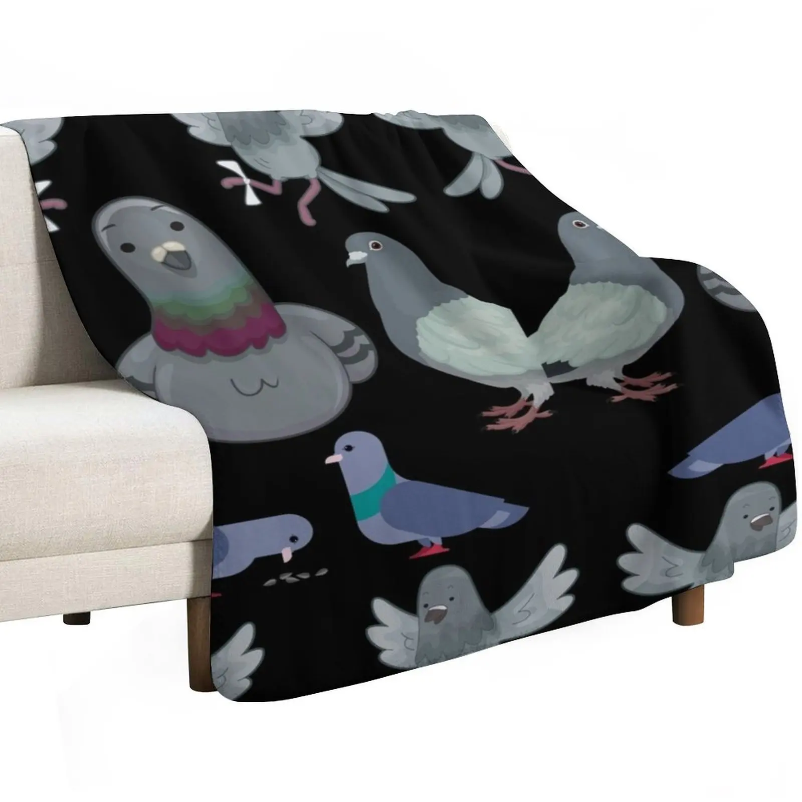 Pigeon pattern-Best gift for for pigeon lovers Throw Blanket heavy to sleep Picnic Single Luxury Brand Designers Blankets