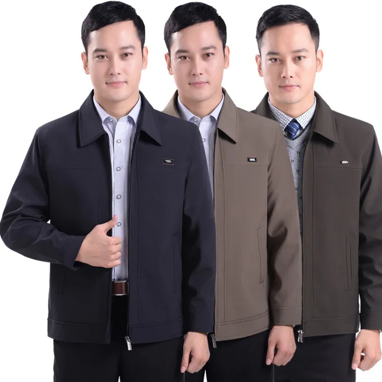 

Spring Autumn Winter Men's Clothing Top Casual Thin For Middle-Aged And Elderly Men Dad's Jacket
