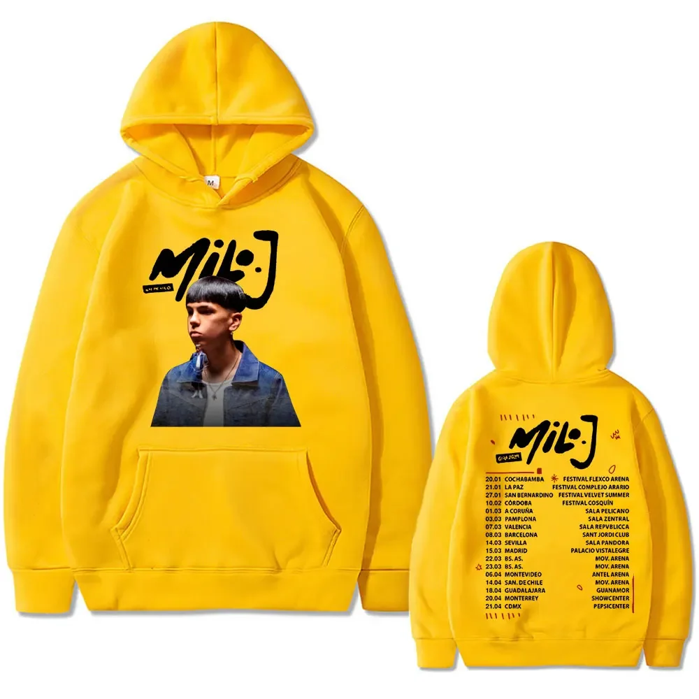 Sudaderas con capucha Milo J para raperos masculinos y femeninos, grandes para hombres, style hip - hop, forros polares, trajes #2
