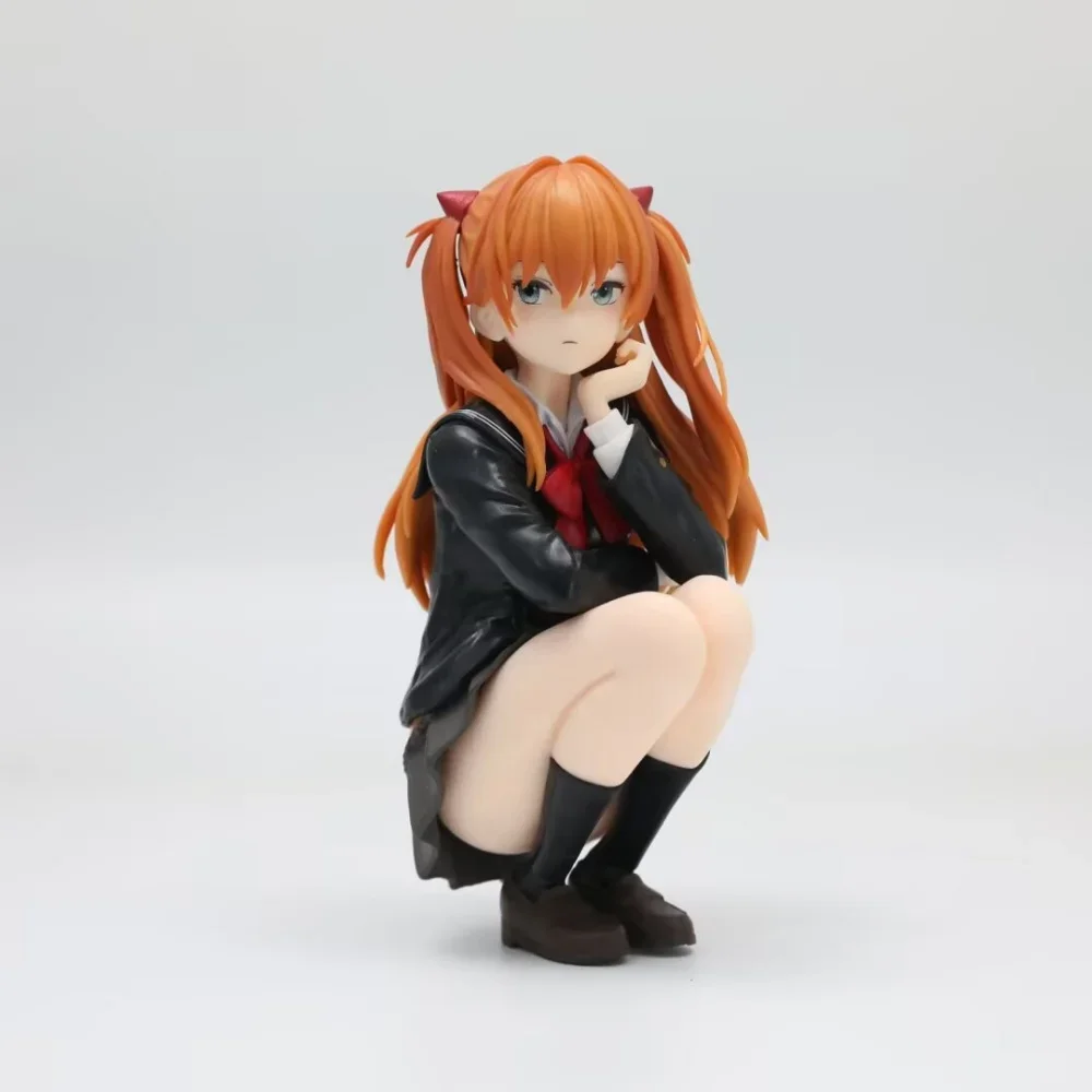 Asuka Squatting Position PVC Euangelion Collectible Model Doll Toy 16CM Christmas Gift For Friend