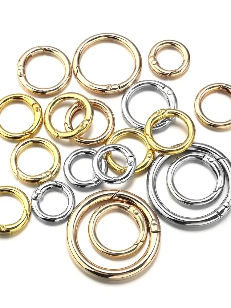 5-10 Teile/los Frühling Tor O Ring Öffnende Schlüsselring Schlüssel Leder Tasche Handtasche Gürtel Strap Anhänger Schnalle Snap verschluss Clip Trigger Haken – Detail 4