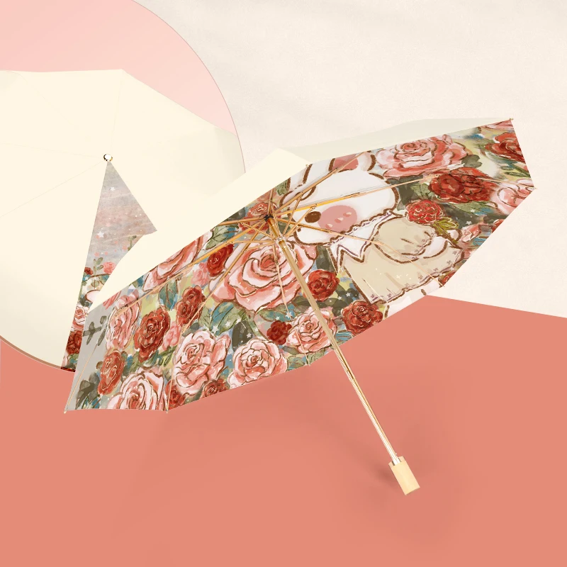 

Illustration joint double-layer vinyl sun umbrella sunscreen sunshade UV protection sunny and rainy umbrella female summer