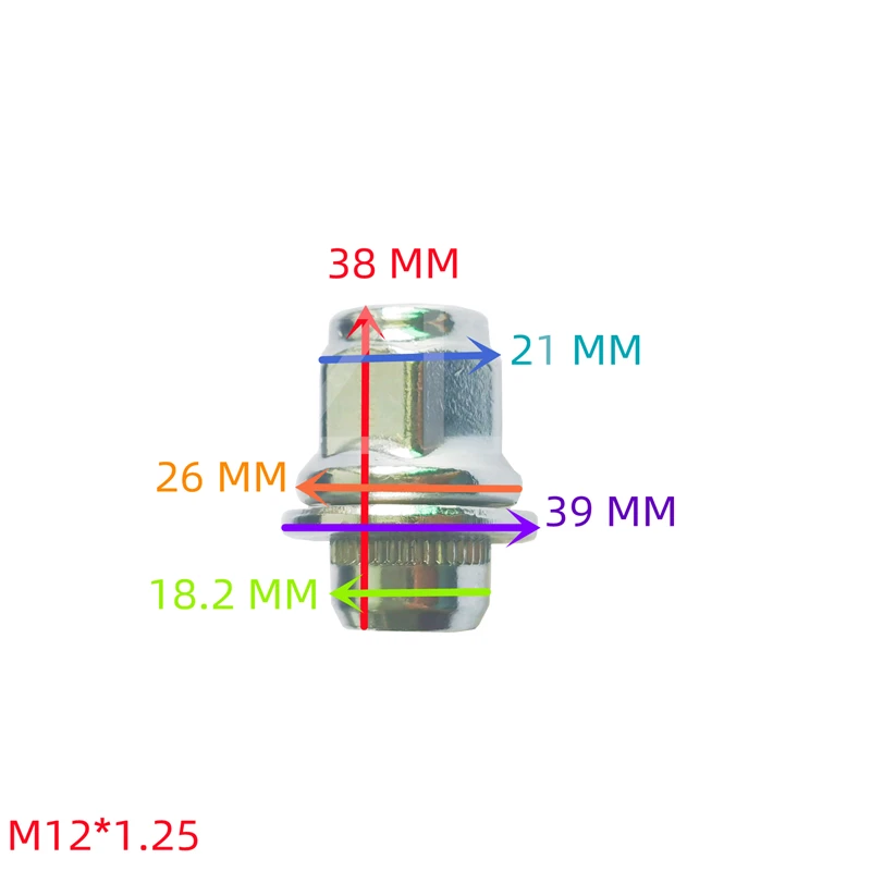 1 PCS M12*1.25 Wheel Hub Nut For Infiniti G20 G25 G35 G37 I30 I35 J30 M45 M35 M35h M37 M56 Q45