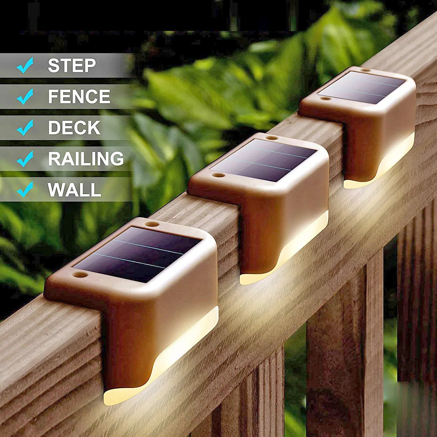 

1/4/10/20pcs LED Solar Stair Light Waterproof Outdoor Garden Passage Courtyard Terrace Guardrail Step Light Landscape Light