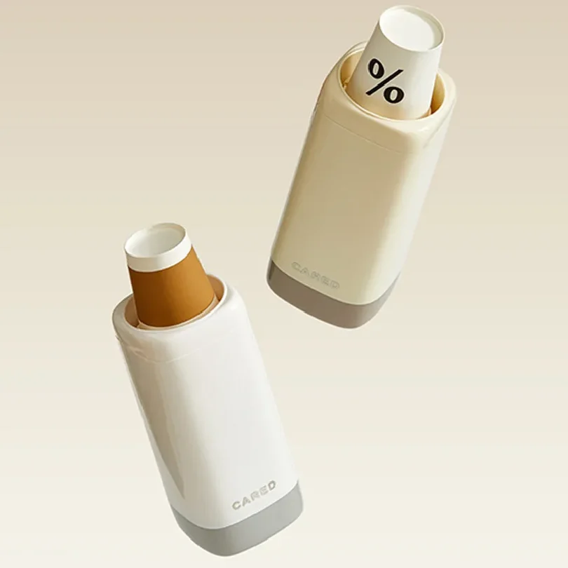 Cup Holder for Living Room Water Dispenser, Dust-Proof Non-Perforated, Universal for Disposable & Regular Water Cups, Wallpaper