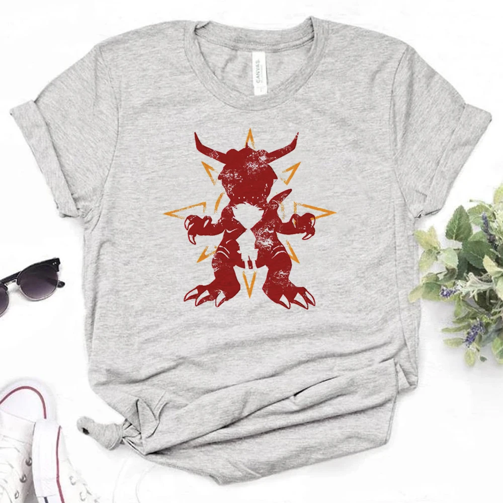 Digimon-女性と女の子のためのグラフィックTシャツ,女性のための原宿服,ストリートウェア,楽しいデザイン