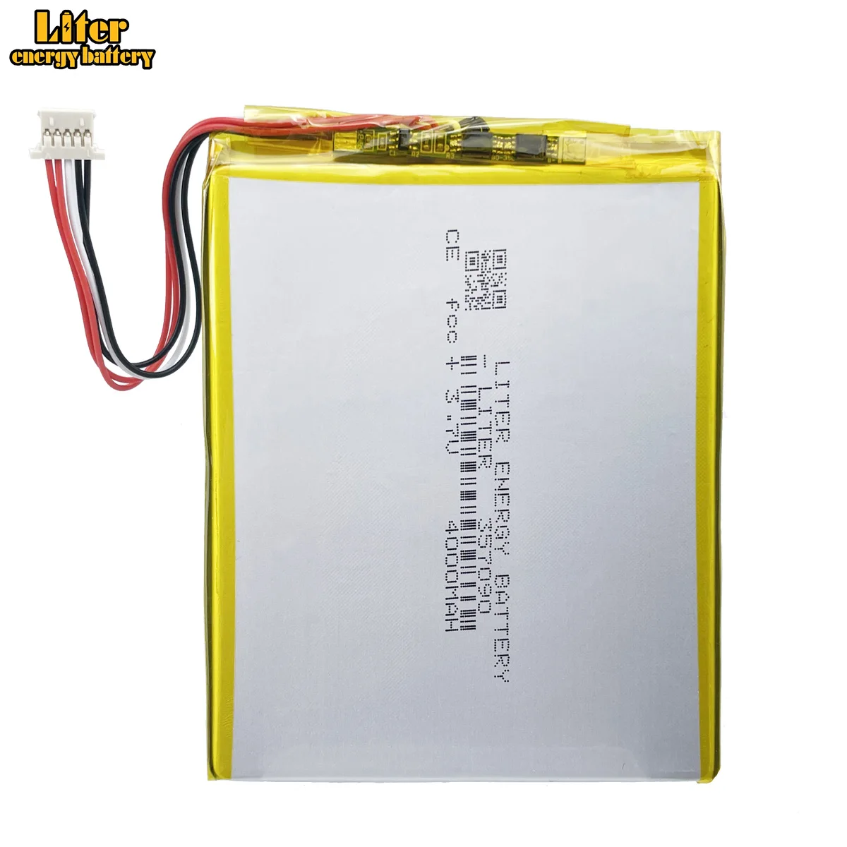 5-wire Connector 357090 3.7V 4000mAh Rechargeable Lithium Polymer Lipo Li-ion Battery For Tablet PC E-book Medical Equipment