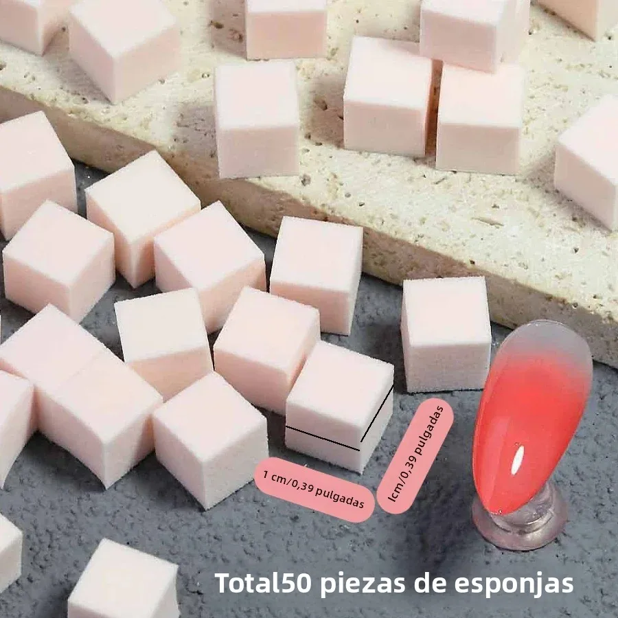 50 Piezas Esponja de Arte de Uñas DIY Degradado y Agarrador de Esponja Pincel de Uñas Herramientas de Arte de Uñas Accesorios 5