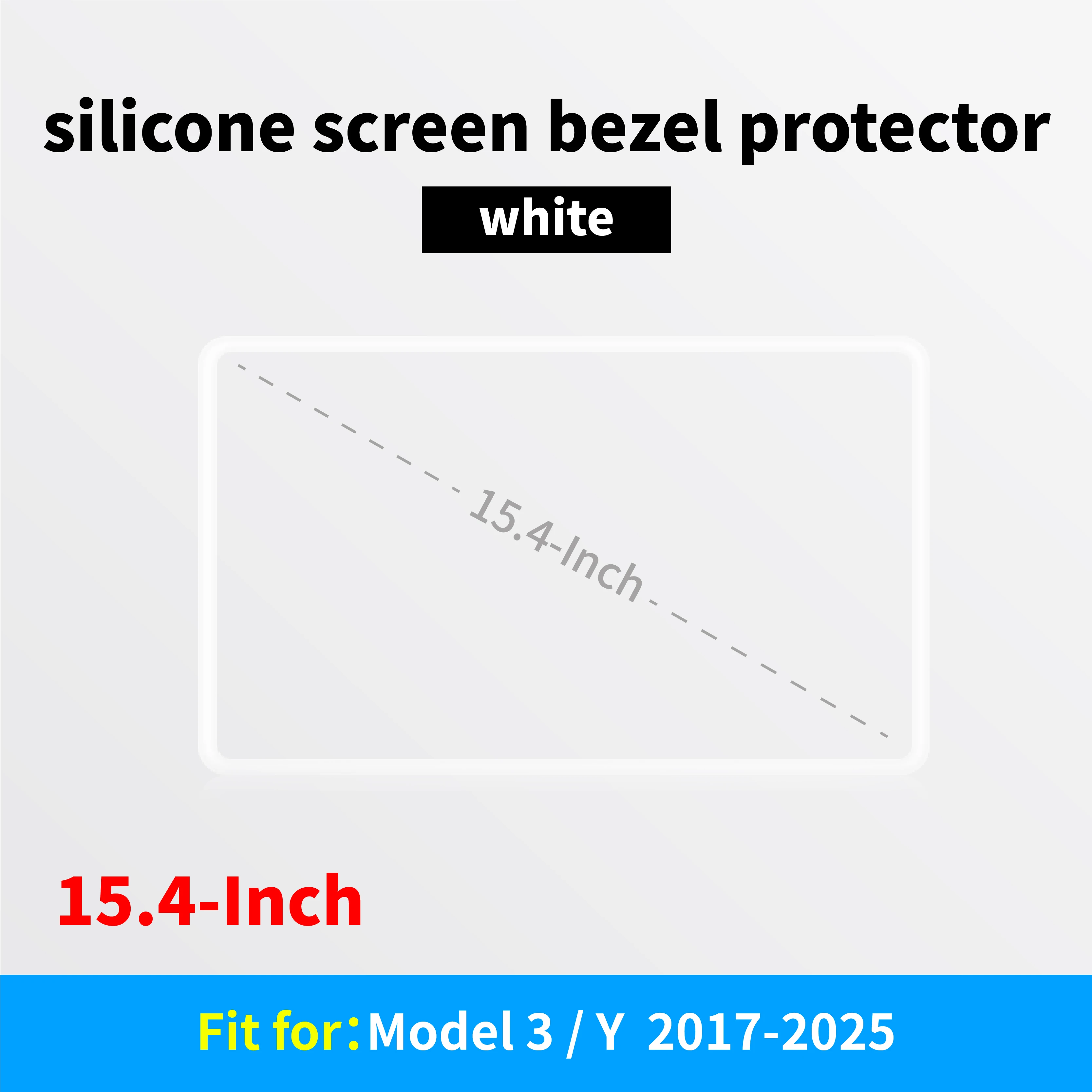 Silicone Screen Bezel Protector for Tesla Model 3/Y