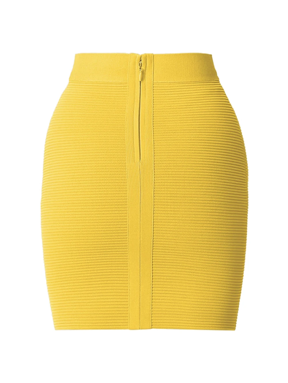 Yellow Color Women Sexy Bodycon Mini Skirt Rayon Bandage Fashion Nightclub Party Wear Celebrate Skirts High Quality