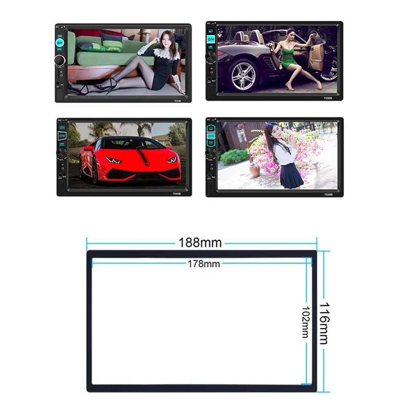 

Plastic Frame For Universal 2 Din HD 7 " Touch Screen MP4/MP5 Car Radio Player Car MP5 Installation Accessories