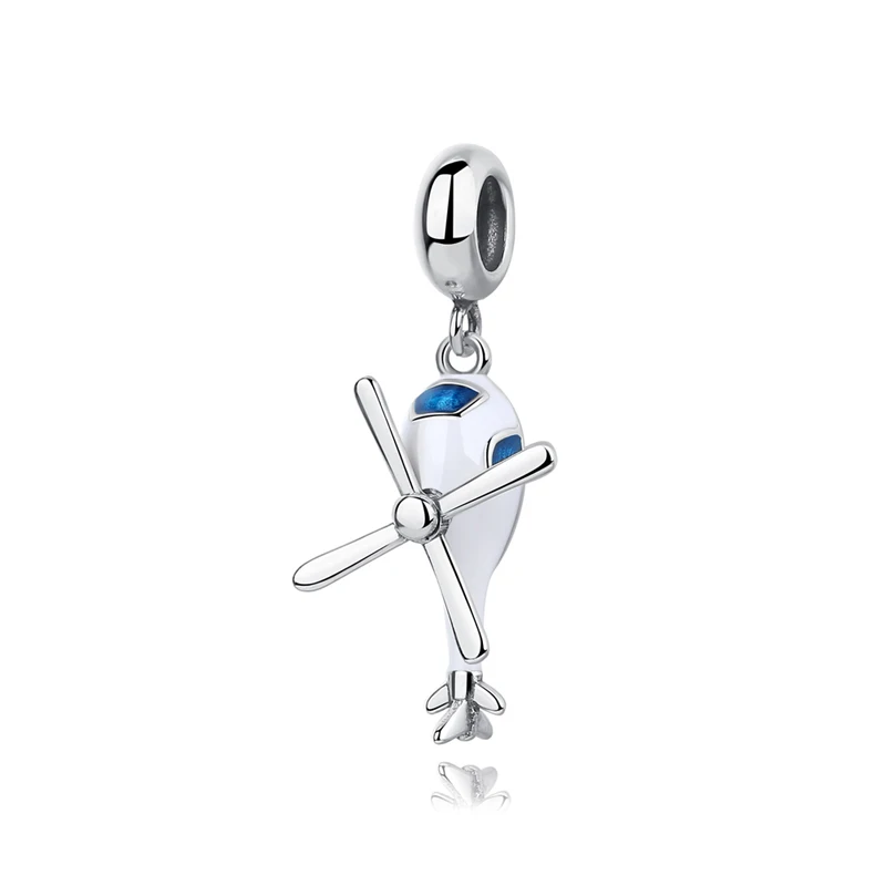 Original 925 Sterling Silber Charms Liebes-Reisekoffer London Bus Anhänger Perlen Passend für Armbänder Halsketten Schmuck für Frauen