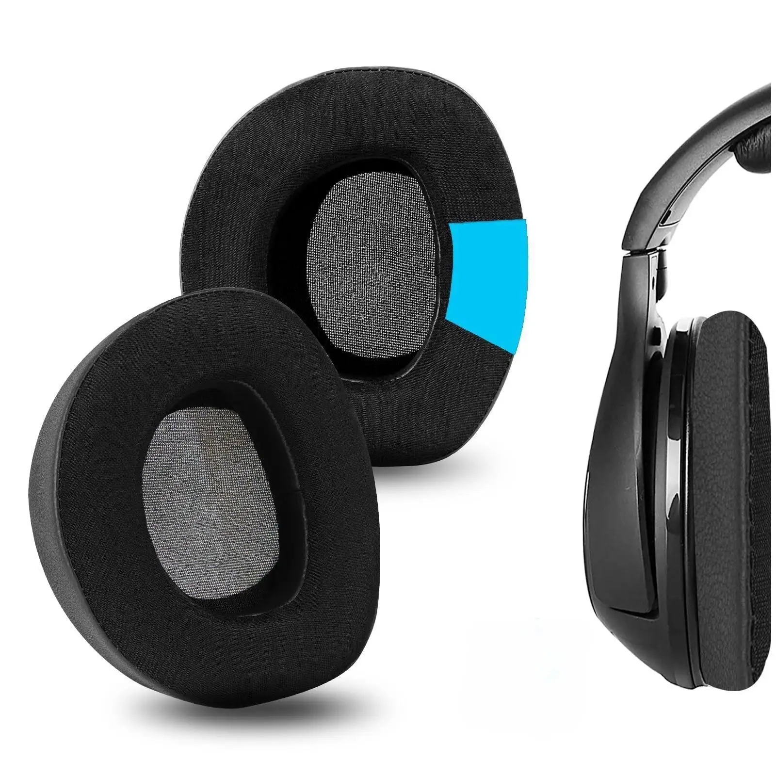 Cooling-Gel Replacement Ear Pads for Sennheiser RS160, HDR160, RS170, HDR170, RS180, HDR180 Headphones Ear Cushions (Black)