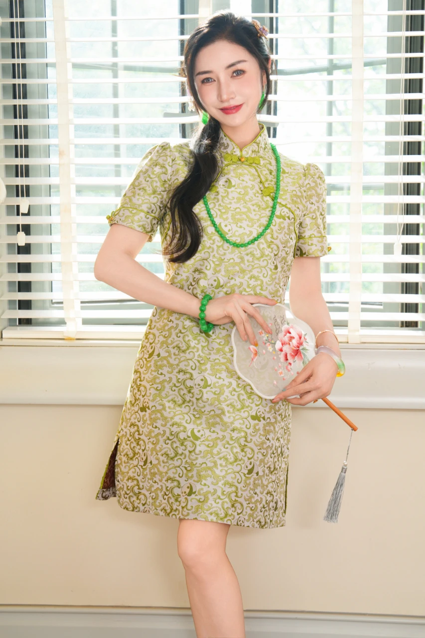 

Новая летняя женская блузка в китайском национальном стиле с вышивкой панды, роскошная и модная