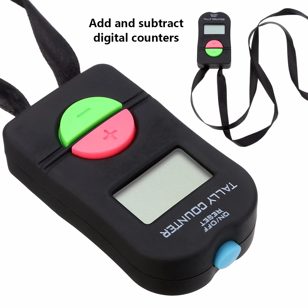 2Pcs 9999 Counts 4 Digit Counter Portable Football Match Basketball Competition Golf Game Manual Press Digital Counting Device