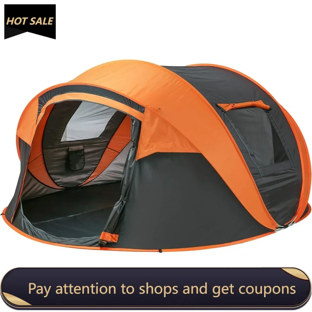 Camping Instant Tent，2/4/6/8/10 Person Pop Up Tent Water Resistant Dome Tent Easy Setup for Camping Hiking Freight free