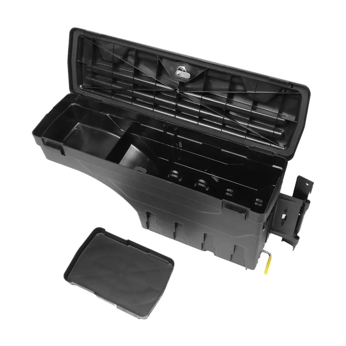 Pickup Truck Bed Accessories for 15-20 Ford F150 Rear Truck Bed Wheel Well Storage Tool Box Side Swing Case