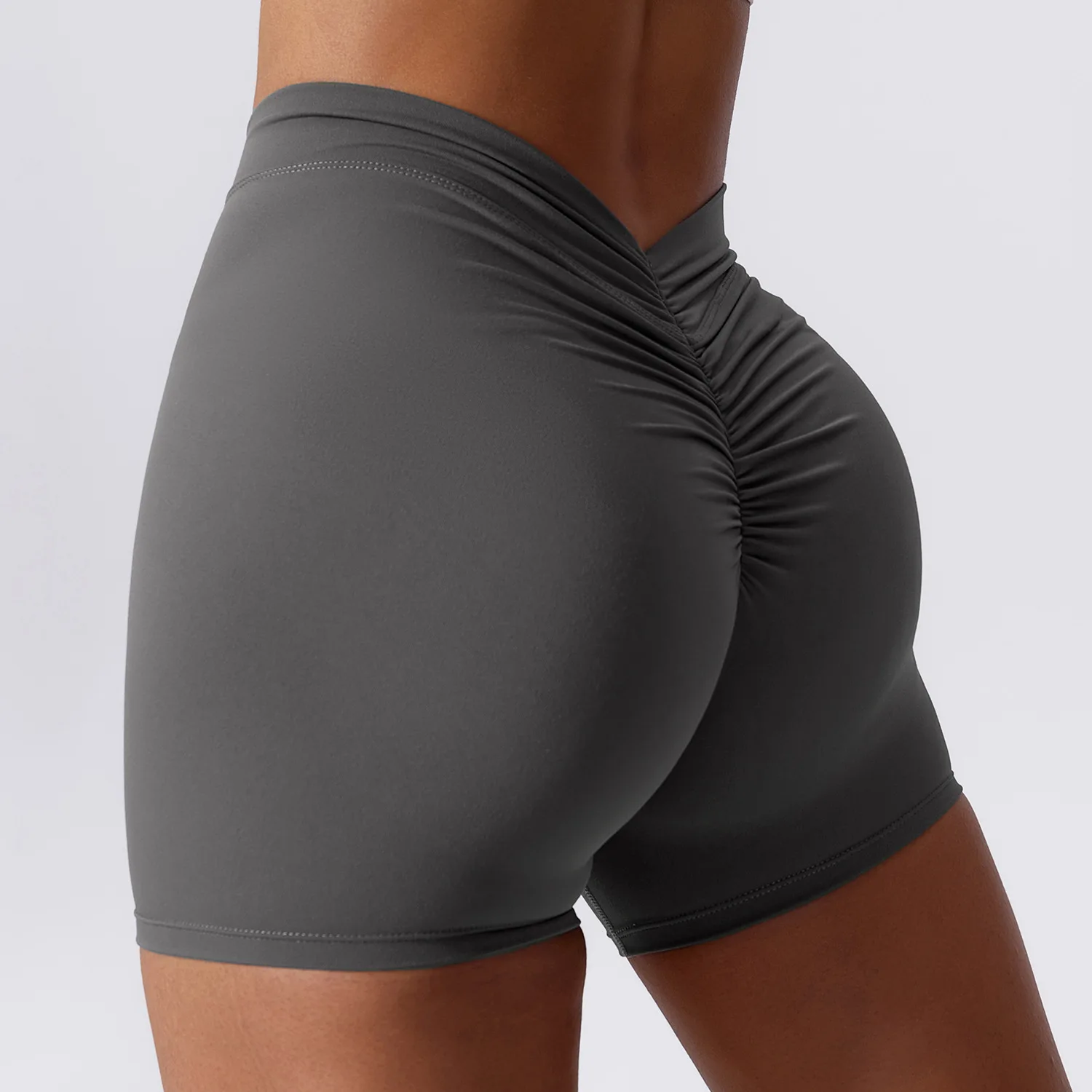 Women\'s Sexy Stretch Yoga Shorts With Hip Lifting And Abdominal Tightening Tight Fitness Wearing Running Pants Externally