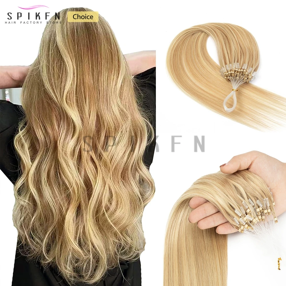 

Наращивание волос Microlink, натуральные человеческие волосы, прямые, с микро-кольцами, для женщин, 30 г/50 прядей в упаковке