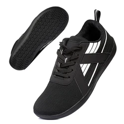 Modne buty z szerokimi noskami dla mężczyzn Minimalistyczne, oddychające, wygodne buty do chodzenia na terenie Buty outdoorowe z siateczki Zero Drop