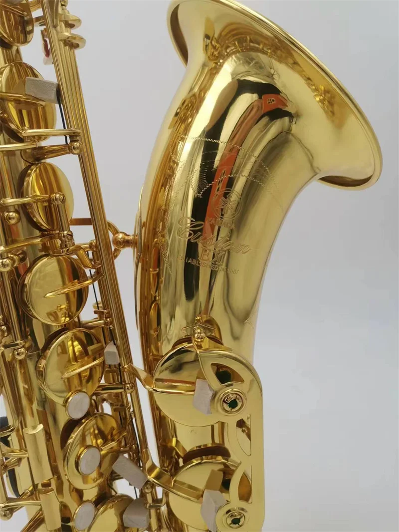 Hot Selling Bb Tenor Saxophone Gold Lacquer YTS-875EX Yellow Brass Musical instrument Professional with Case Accessories