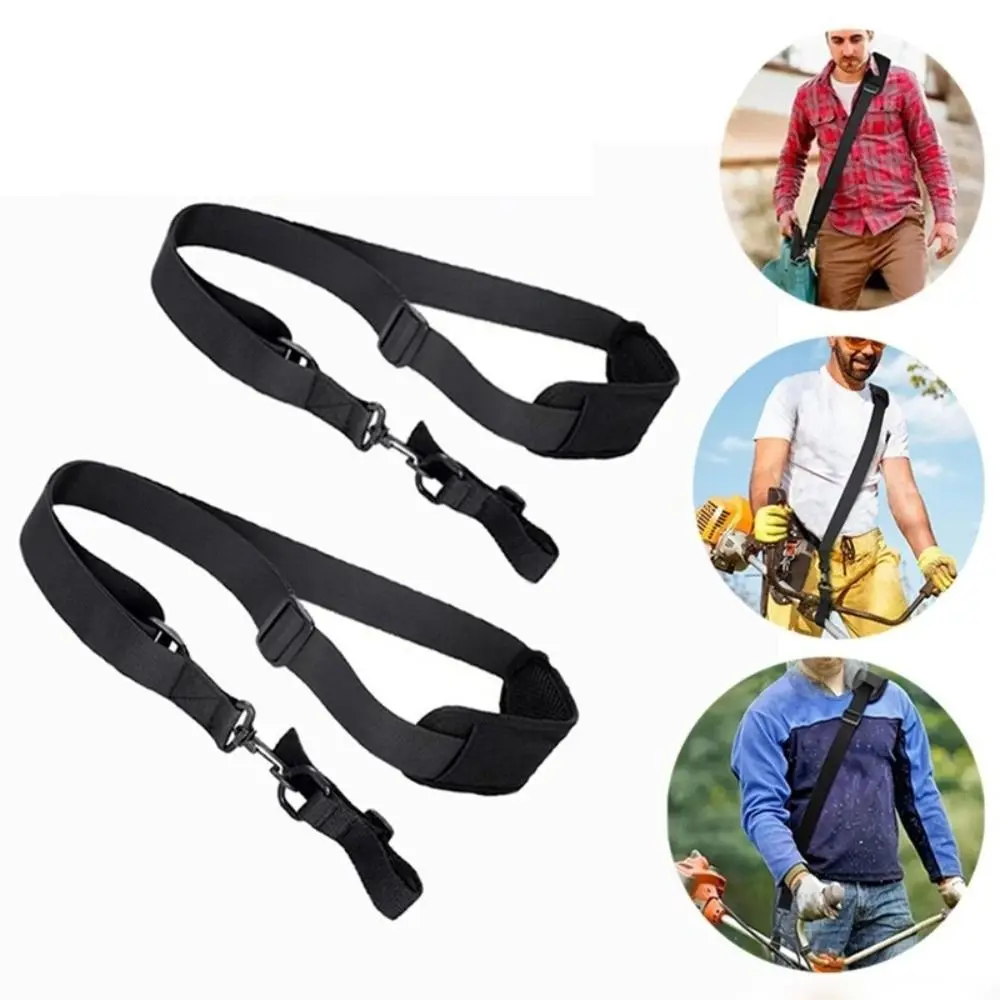 Adjustable Length Trimmer Shoulder Strap Universal Fit Nylon Belt Lawn Mower Harness Strap Metal Clip Ergonomic Design