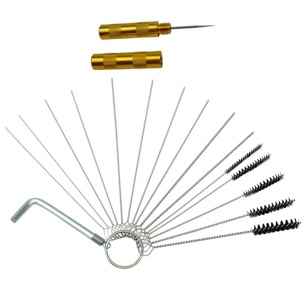 1Set Paint Sprayer Cleaning Kit Stainless Steel Brushes Multi Tool Airbrush Cleaner Set Air Brush Kit with Compressor