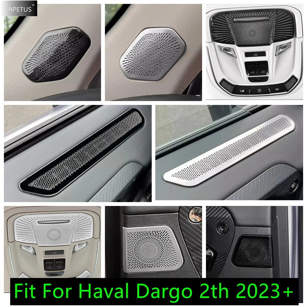 

For Haval Dargo 2th 2023 2024 Auto Pillar A Tweeter / Door Speaker / Air AC Outlet Vent Cover Trim Stainless Steel Accessories