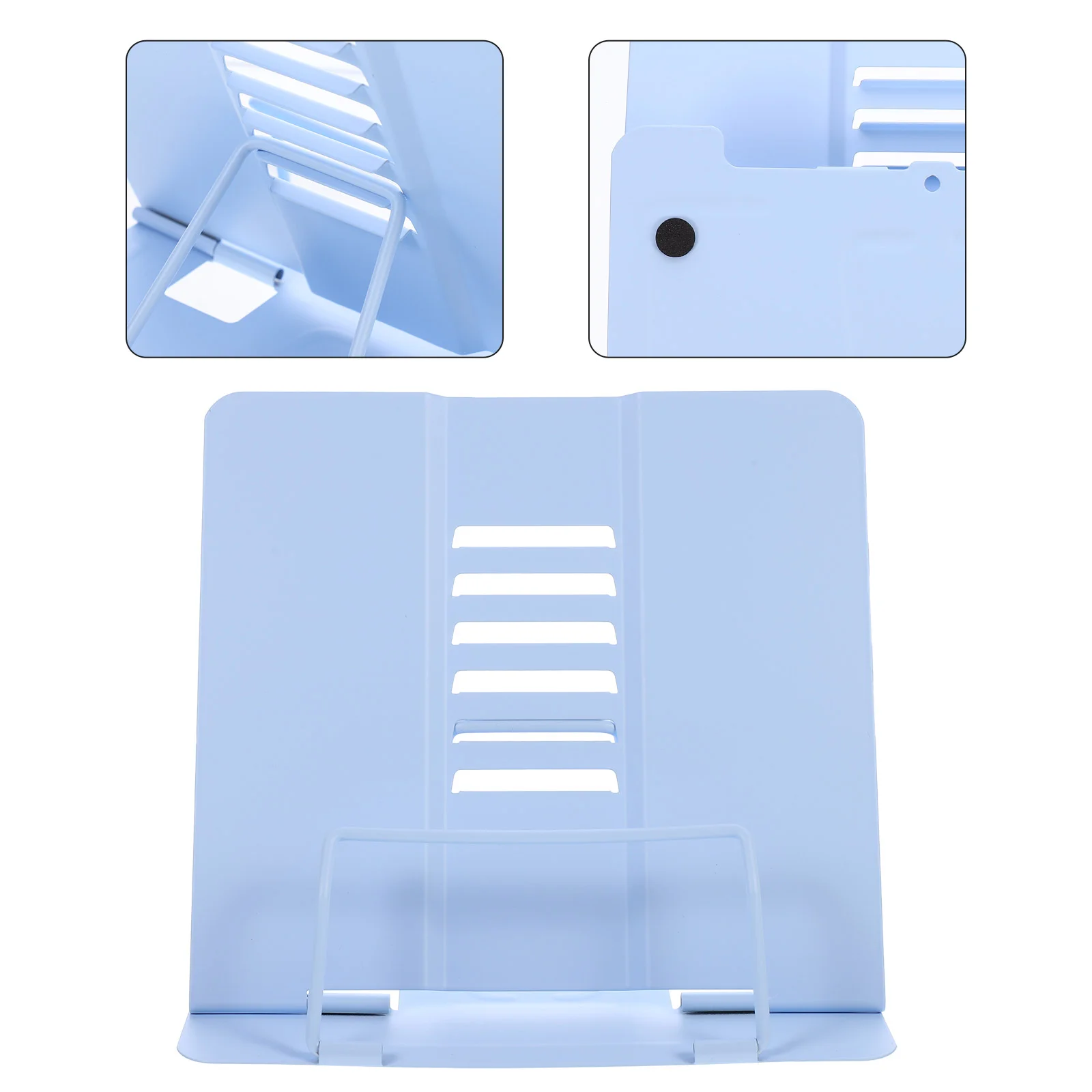 Kids Book Shelf Reading Student Holder Multifunctional Bookshelf Stand Desktop Textbook Rack Iron Blue Household