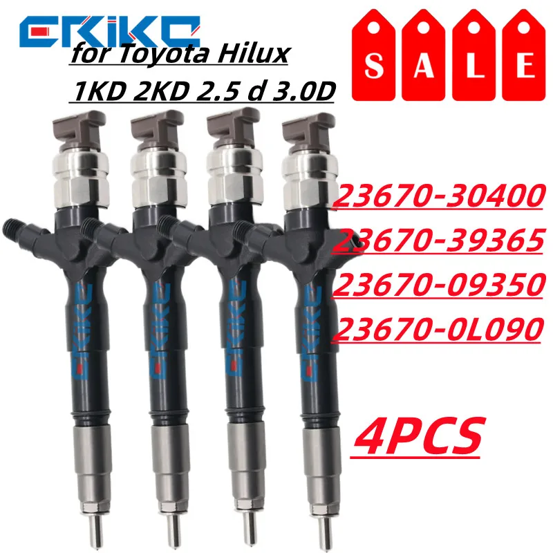 23670-39365 New Injector Nozzle 23670-30400 23670-09350 23670-0L090 for Toyota Hilux 2.5 D /3.0d 2010 2KD/1KD-FTVEuro 4